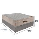 Ver imagem 3 de Cama + Box Airtech Colchão Ortobom Queen com Baú Bege Springpocket Cor:cinza