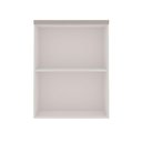 Ver imagem 3 de Armário Aéreo 60cm para Cozinha 1 Porta e 1 Prateleira Mdf Cor:fendi com Branco