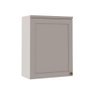 Armário Aéreo 60cm para Cozinha 1 Porta e 1 Prateleira Mdf Cor:fendi com Branco - 4