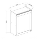 Ver imagem 2 de Armário Aéreo 60cm para Cozinha 1 Porta e 1 Prateleira Mdf Cor:fendi com Branco