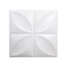 Kit 10 Placas Revestimento de Parede PVC 3d Alto Relevo Petalas Branco - 2