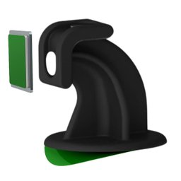 Trava Porta Magnético Adesivo de Chão Rodapé - Preto - 1