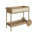 Ver imagem 3 de Carrinho Bar 1 Gaveta 112cm C/ Porta Taças Palhinha Pé Madeira Oslo Artesano | Nero - Hanover