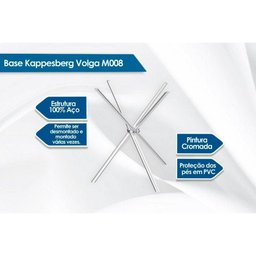 Conjunto: Mesa de Cozinha Volga c/ Tampo Vidro 150cm + 6 Cadeiras Nápoles Cromada/Preto - - 2