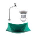 Ver imagem 1 de Cuba de Vidro Retangular 39cm + Valvula Click + Torneira