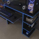 Ver imagem 2 de Mesa Escrivaninha para Computador Escritório Home Office Pc Gamer.:preto / Azul