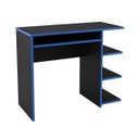 Ver imagem 5 de Mesa Escrivaninha para Computador Escritório Home Office Pc Gamer.:preto / Azul