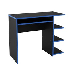 Mesa Escrivaninha para Computador Escritório Home Office Pc Gamer.:preto / Azul - 5