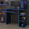 Mesa Escrivaninha para Computador Escritório Home Office Pc Gamer.:preto / Azul - 1