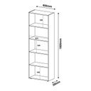 Ver imagem 3 de Kit 2 Estantes para Livros com 5 Prateleiras 120CMX60CM Marrom/Cinamomo