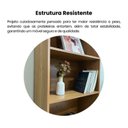 Ver imagem 5 de Kit 2 Estantes para Livros com 5 Prateleiras 120CMX60CM Marrom/Cinamomo