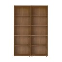 Ver imagem 2 de Kit 2 Estantes para Livros com 5 Prateleiras 120CMX60CM Marrom/Cinamomo