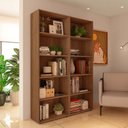 Ver imagem 1 de Kit 2 Estantes para Livros com 5 Prateleiras 120CMX60CM Marrom/Cinamomo