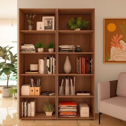 Kit 2 Estantes para Livros com 5 Prateleiras 120cmx60cm - 1