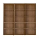 Ver imagem 2 de Kit 3 Estantes para Livros com 5 Prateleiras 180CMX60CM Marrom/Cinamomo