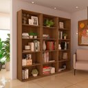Ver imagem 1 de Kit 3 Estantes para Livros com 5 Prateleiras 180CMX60CM Marrom/Cinamomo