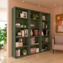 Ver imagem 5 de Kit 3 Estantes para Livros com 5 Prateleiras 180CMX60CM Verde/Menta