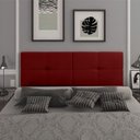 Ver imagem 1 de Cabeceira Suspensa Bruna Cama Box Casal 140cm X 55cm para Parede Vermelho