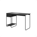 Ver imagem 6 de Escrivaninha Mesa de Escritório Industrial 125cm Preta Criare