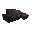 Ver mais imagens de Sofá de Courino Retrátil e Reclinável 2,35m Cama inBox Bourbon SoftGel D40 Café