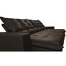 Sofá de Courino Retrátil e Reclinável 2,35m Cama inBox Bourbon SoftGel D40 Café - 4