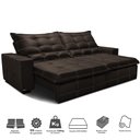 Ver imagem 3 de Sofá de Courino Retrátil e Reclinável 2,35m Cama inBox Bourbon SoftGel D40 Café