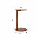 Ver imagem 3 de Mesa de Apoio para Sala de Estar Sabrina Marrom/Nozes