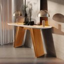 Ver imagem 1 de Aparador Laca/vidro 135x35cm Atena Design Alternativo