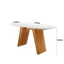 Ver imagem 4 de Aparador Atena Base Flex Laca e Vidro 135x35cm Castanho Cinamomo e Off White Marrom