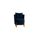 Ver imagem 1 de Poltrona Orgânica Curva Luna Veludo Azul Marinho - Montanaris Decor