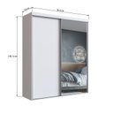 Ver imagem 4 de Guarda-Roupa Solteiro com Espelho 2 Portas de Correr RC2201 Branco