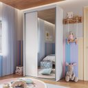 Ver imagem 1 de Guarda-Roupa Infantil com Espelho 2 Portas de Correr RC2105 Branco
