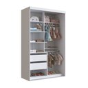 Ver imagem 2 de Guarda-Roupa Infantil 2 Portas de Correr 2 Gavetas com Prateleiras Branco RC2105 120cm