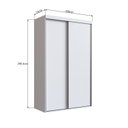 Ver imagem 4 de Guarda-Roupa Infantil 2 Portas de Correr 2 Gavetas com Prateleiras Branco RC2105 120cm