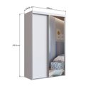 Ver imagem 4 de Guarda-Roupa Solteiro com Espelho 2 Portas de Correr RC2205 Branco