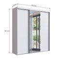 Ver imagem 4 de Guarda-Roupa Casal com Espelho 3 Portas de Correr RC3105 Branco