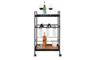 Ver imagem 2 de Carrinho Bar Bebidas Adega Dipi Decorativo Preto/Marrom
