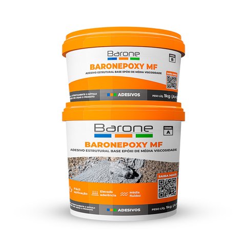 Baronepoxy Adesivo Epoxi Mf 1kg Bicomponente
