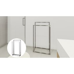 Toalheiro Porta Toalha de Piso Linha Larissa em Aço Inox 304 Stainless - 3