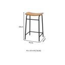 Ver imagem 5 de Banqueta Canoa Média Design Único Moderno