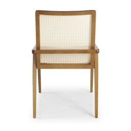 Conjunto Sala de Jantar Madeira Maciça - Mesa 1,60 Laminada 6 Cadeiras Assento Estofado Encosto Tela - 19