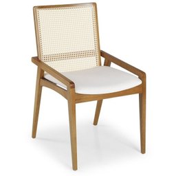 Conjunto Sala de Jantar Madeira Maciça - Mesa 1,60 Laminada 6 Cadeiras Assento Estofado Encosto Tela - 16 Conjunto Sala de Jantar Madeira Maciça - Mesa 1,60 Laminada 6 Cadeiras Assento Estofado Encosto Tela - 16