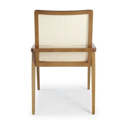 Conjunto Sala de Jantar Madeira Maciça - Mesa 1,60 Laminada 6 Cadeiras Assento Estofado Encosto Tela Marrom/Freijó - 19 Conjunto Sala de Jantar Madeira Maciça - Mesa 1,60 Laminada 6 Cadeiras Assento Estofado Encosto Tela Marrom/Freijó - 19