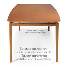 Conjunto Sala de Jantar Madeira Maciça - Mesa 1,60 Laminada 6 Cadeiras Assento Estofado Encosto Tela - 9 Conjunto Sala de Jantar Madeira Maciça - Mesa 1,60 Laminada 6 Cadeiras Assento Estofado Encosto Tela - 9