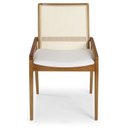 Ver imagem 2 de Conjunto Sala de Jantar Madeira Maciça - Mesa 1,80 Laminada 6 Cadeiras Assento Estofado Encosto Tela