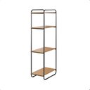 Ver imagem 7 de Estante de Livros Industrial Aço 35CMX150CM Estilo Criare Marrom/Preto/Nature