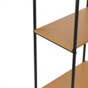 Ver imagem 5 de Estante de Livros Industrial Aço 35CMX150CM Estilo Criare Marrom/Preto/Nature