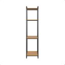 Ver imagem 2 de Estante de Livros Industrial Aço 35CMX150CM Estilo Criare Marrom/Preto/Nature