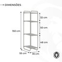 Ver imagem 3 de Estante para Livros Estilo Industrial Criare