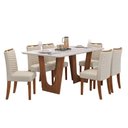 Ver imagem 7 de Mesa Cozinha Nala Madeirado/Vidro 170cm Freijo/Off DJ Móveis
